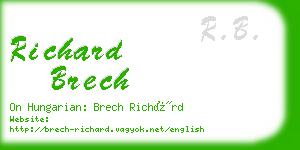 richard brech business card